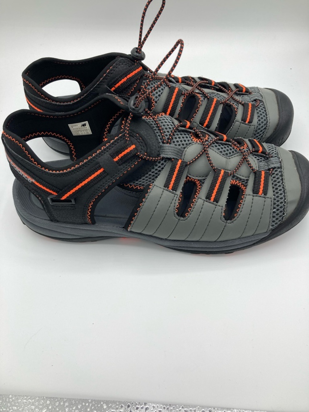 New Balance Mens Appalachian Closed Toe Hiking Sandals Size 11W 4E Black Orange